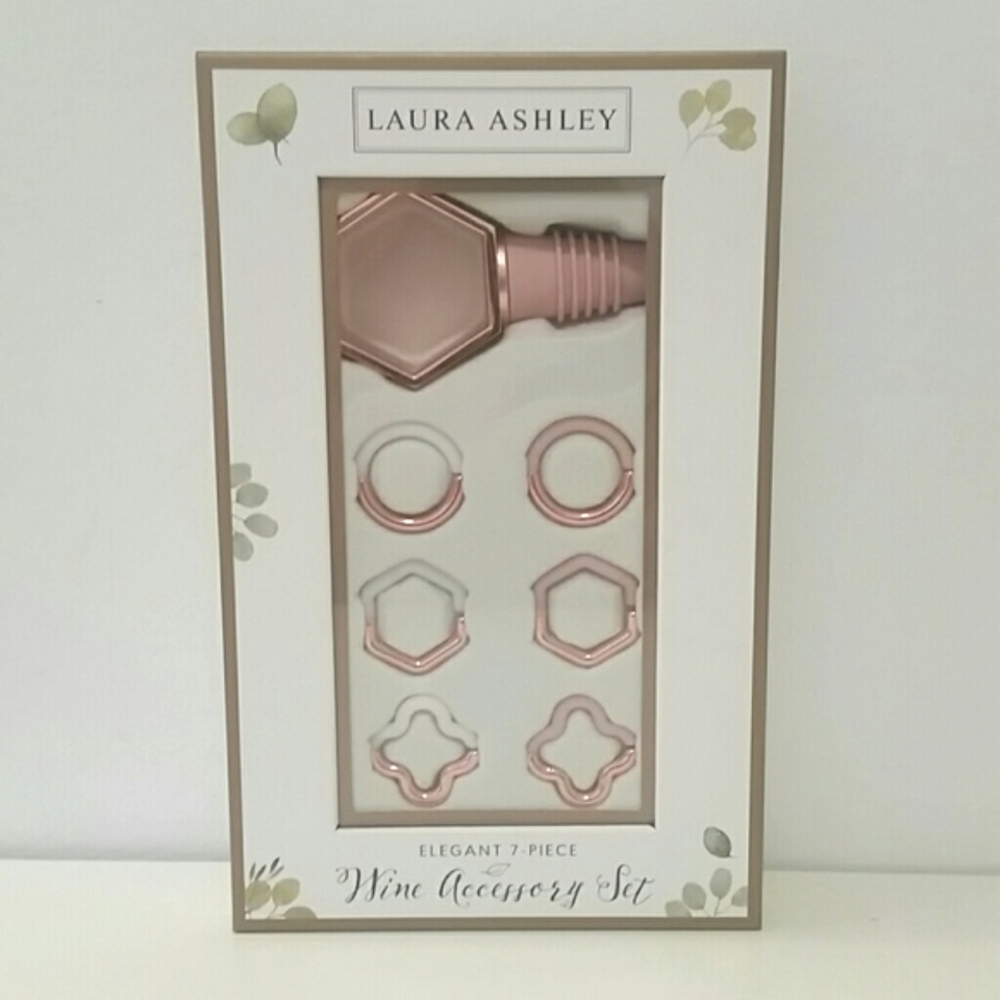 Laura Ashley 7 Piece Rose Gold Wine Access…